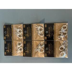 12x26mm Heart Lobster Clasp Silver Tone 6 Packs of 2 (SR1145)